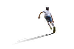 Boy with soccer ball, Footballer on the white background. isolated Royalty Free Stock Photo Boy with soccer ball, Footballer on the white background. isolated Royalty Free Stock Photo