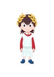 Boy wearing Ancient Rome costume for school history. Vector illustration royalty free illustration Boy wearing Ancient Rome costume for school history. Vector illustration royalty free illustration