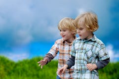 Boys Closeup at Play royalty free stock images Boys Closeup at Play royalty free stock images