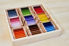 Boîte de couleur de Montessori 3 photos stock Boîte de couleur de Montessori 3 photos stock