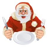 boże narodzenia Claus sadzający obiadowy Santa royalty ilustracja boże narodzenia Claus sadzający obiadowy Santa royalty ilustracja