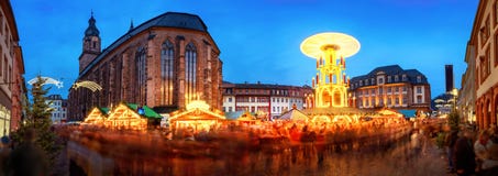 Boże Narodzenie rynek w Heidelberg, Niemcy fotografia stock Boże Narodzenie rynek w Heidelberg, Niemcy fotografia stock