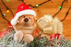 Bożenarodzeniowa dekoracja, zabawka miś Xmas pojęcie Zdjęcie Royalty Free Bożenarodzeniowa dekoracja, zabawka miś Xmas pojęcie Zdjęcie Royalty Free