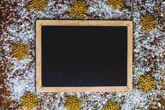Bożenarodzeniowy tło z pustym znakiem zdjęcia stock Bożenarodzeniowy tło z pustym znakiem zdjęcia stock