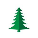bożych narodzeń ilustracyjny drzewa wektor Zielony sylwetki dekoraci znak, odosobniony na białym tle Płaski projekt Symbol holida Zdjęcie Stock bożych narodzeń ilustracyjny drzewa wektor Zielony sylwetki dekoraci znak, odosobniony na białym tle Płaski projekt Symbol holida Zdjęcie Stock