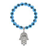 Bracelet with Silver Hamsa, Hand of Fatima Amulet and Evil Eye B Royalty Free Illustration Bracelet with Silver Hamsa, Hand of Fatima Amulet and Evil Eye B Royalty Free Illustration