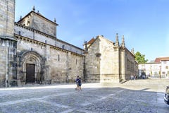 Braga, Portugalia Sierpień 14, 2017: Lateral nave katedra fotografia stock Braga, Portugalia Sierpień 14, 2017: Lateral nave katedra fotografia stock