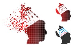 Brain Washing Icon tramé pointillé de désintégration illustration de vecteur Brain Washing Icon tramé pointillé de désintégration illustration de vecteur