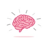 Brainstorm pink brain icon vector illustration Brainstorm pink brain icon vector illustration