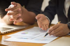Brainstorming Business Working Report Concept, Business financial and accounting concept. stock photo Brainstorming Business Working Report Concept, Business financial and accounting concept. stock photo