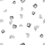 Brainstorming seamless pattern. Inspiration and the arrival of ideas vector illustration Brainstorming seamless pattern. Inspiration and the arrival of ideas vector illustration