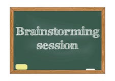 Brainstorming session chalkboard notice Vector illustration royalty free illustration Brainstorming session chalkboard notice Vector illustration royalty free illustration