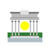 Brandenburg gate icon vector sign and symbol isolated on white b royalty free illustration Brandenburg gate icon vector sign and symbol isolated on white b royalty free illustration