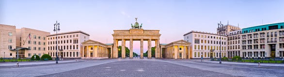 Brandenburg Gate in panoramic view, Berlin, Germany royalty free stock photo Brandenburg Gate in panoramic view, Berlin, Germany royalty free stock photo