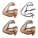 Bras, muscles de main, icône de biceps ou symbole masculine forte Gymnase, santé, logo de protéine Illustration de vecteur de des Image stock Bras, muscles de main, icône de biceps ou symbole masculine forte Gymnase, santé, logo de protéine Illustration de vecteur de des Image stock