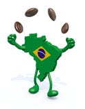 Brasilian map with arms, legs does the juggler vector illustration Brasilian map with arms, legs does the juggler vector illustration