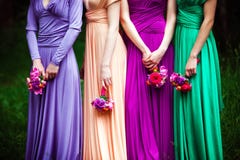 Brautjungfern auf Hochzeit stockfotos Brautjungfern auf Hochzeit stockfotos