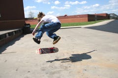 Brave Skateboarder Doing 360 Flip Stock Photography Brave Skateboarder Doing 360 Flip Stock Photography