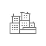 Braziliaanse krottenwijken, favelas van de lijnpictogram van Brazilië vector illustratie Braziliaanse krottenwijken, favelas van de lijnpictogram van Brazilië vector illustratie