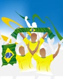 Brazilian Crowd Royalty Free Stock Photos