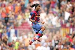 Brazilian player Ronaldinho in action royalty free stock image Brazilian player Ronaldinho in action royalty free stock image