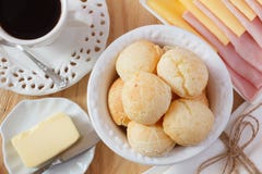 Brazilian snack pao de queijo (cheese bread) royalty free stock photography Brazilian snack pao de queijo (cheese bread) royalty free stock photography