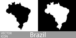 Brazylia wyszczególniał mapę ilustracji Brazylia wyszczególniał mapę ilustracji