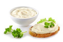 Bread with cream cheese
