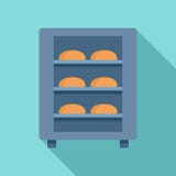 Bread factory oven icon, flat style royalty free illustration Bread factory oven icon, flat style royalty free illustration