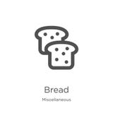 bread icon vector from miscellaneous collection. Thin line bread outline icon vector illustration. Outline, thin line bread icon stock illustration bread icon vector from miscellaneous collection. Thin line bread outline icon vector illustration. Outline, thin line bread icon stock illustration