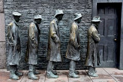 `The Bread Line` Sculpture by George Segal stock photos `The Bread Line` Sculpture by George Segal stock photos