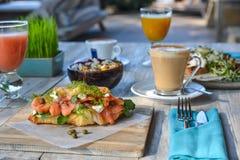 Breakfast meal at luxury resort stock images Breakfast meal at luxury resort stock images