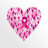 Breast cancer awareness ribbon women heart shape. vector illustration Breast cancer awareness ribbon women heart shape. vector illustration