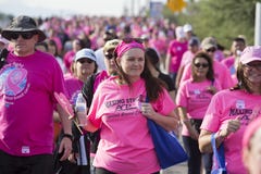 Breast Cancer Awareness Walkers Royalty Free Stock Images Breast Cancer Awareness Walkers Royalty Free Stock Images