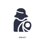 breast icon on white background. Simple element illustration from kid and baby concept royalty free illustration breast icon on white background. Simple element illustration from kid and baby concept royalty free illustration