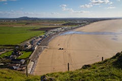 Brent Knoll And Brean Beach From Brean Down Stock Image