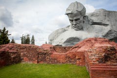 Courage Muzhestvo Monument in Brest Fortress, Brest City, Belarus royalty free stock photo Courage Muzhestvo Monument in Brest Fortress, Brest City, Belarus royalty free stock photo