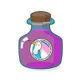 Breuvage magique magique de klaxon de licorne Boisson magique Fantastique très illustration de vecteur Breuvage magique magique de klaxon de licorne Boisson magique Fantastique très illustration de vecteur