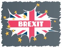 Brexit - UK exit from the European Union EU. The concept of the collapse of the EU in the event of a UK. Vector royalty free illustration Brexit - UK exit from the European Union EU. The concept of the collapse of the EU in the event of a UK. Vector royalty free illustration