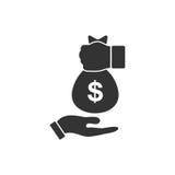 Bribe icon icon flat vector illustration Bribe icon icon flat vector illustration