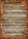 Brick wall grungy frame