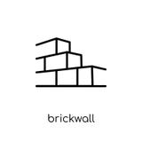 Brickwall icon. Trendy modern flat linear vector Brickwall icon stock illustration Brickwall icon. Trendy modern flat linear vector Brickwall icon stock illustration