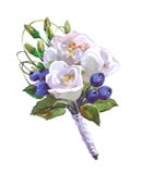 Bridal иллюстрация акварели букета изолированная на белой предпосылке иллюстрация штока Bridal иллюстрация акварели букета изолированная на белой предпосылке иллюстрация штока