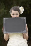 Bride And Blank Board Stock Images