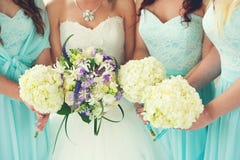 Bride And Bridesmaids Bouquets Royalty Free Stock Image Bride And Bridesmaids Bouquets Royalty Free Stock Image