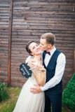 Bride and groom with a sign just married . sweet wedding details on the wedding day .Wedding couple stock photography Bride and groom with a sign just married . sweet wedding details on the wedding day .Wedding couple stock photography