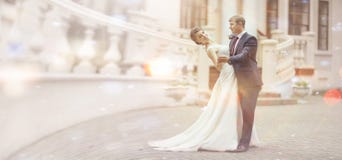 Bride and groom at a wedding Stock Photo Bride and groom at a wedding Stock Photo
