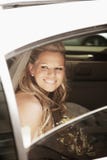 Bride In Limousine Stock Photos