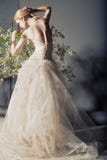 Bride In Wedding Dress Behind Bush With Flowers Royalty Free Stock Images Bride In Wedding Dress Behind Bush With Flowers Royalty Free Stock Images