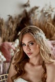 Bride In Wedding Dress. Young Fashion Model With Perfect Skin, Make Up And Beautiful Hairstyle. Happy Day. Marriage. Royalty Free Stock Images